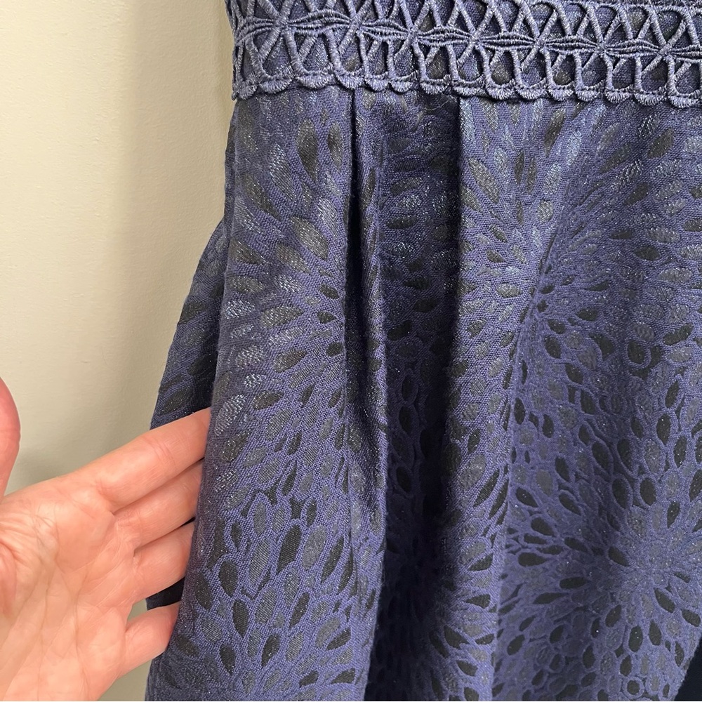 Lilly Pulitzer Franci Dress in True Navy Metallic Jacquard Size 8 - Picture 11 of 16